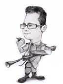  шарж с ручным пулеметом от шаржиста Мишеля, Михаила Шабалина Минск корпоратив